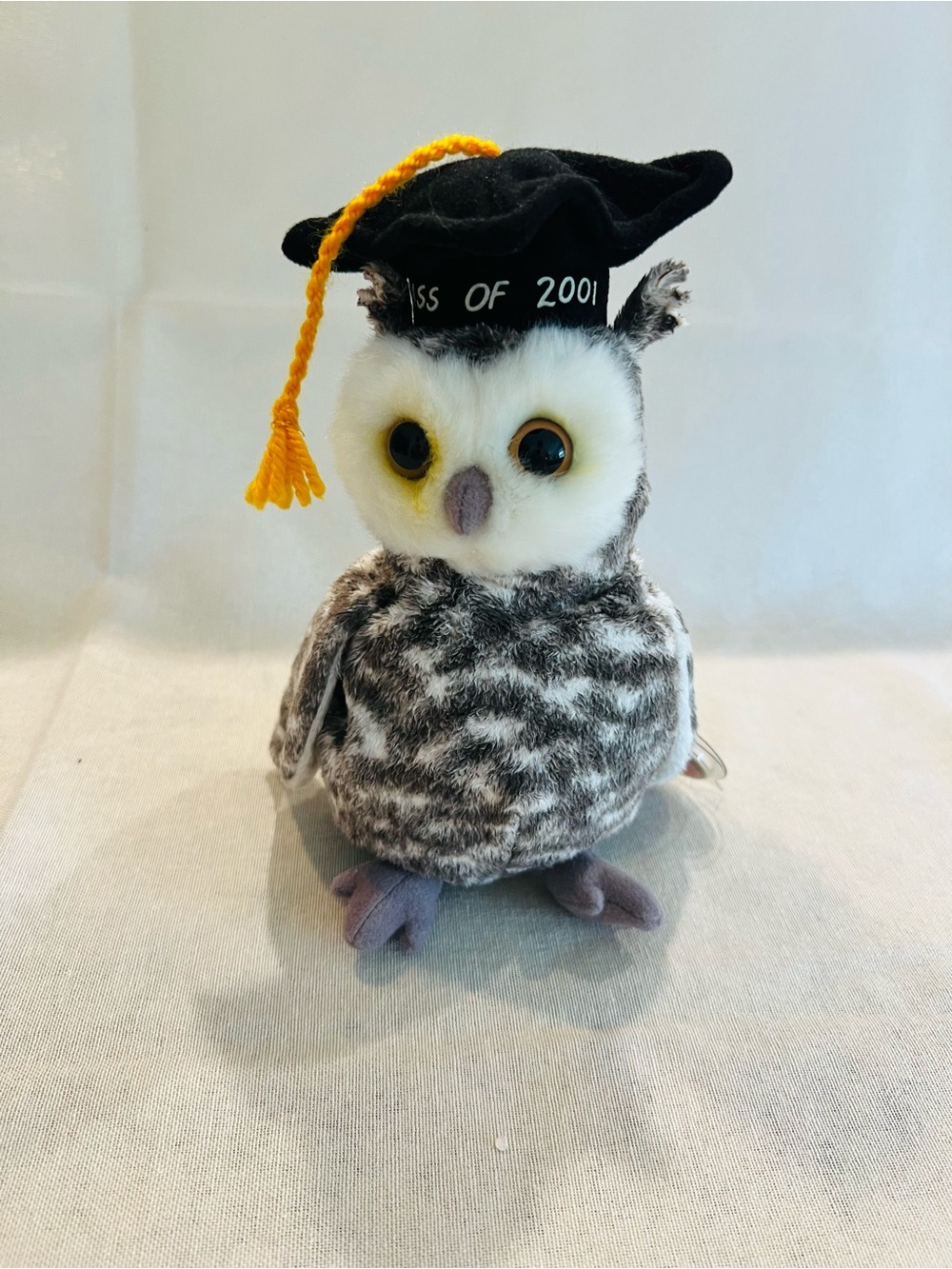 Vintage Rare Ty Beanie Baby Class of 2001 Graduation Owl
